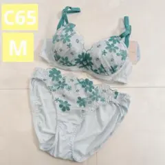 匿名配送❣️tutuanna 花柄ブラジャーショーツセット 水色