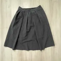 【匿名配送・即購入可】GU ジーユー フレアスカート ブラック 黒 ストライプ
