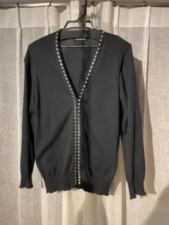 ヒステリックグラマー 黒 スタッズカーディガン S 希少