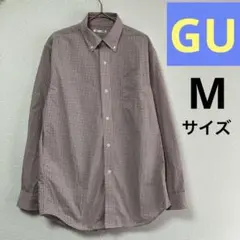 GU ジーユー　イージーケアブロードシャツ　M 現行品　PINK