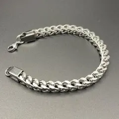 メンズ 5mm 立体喜平ブレスレット 21cm ステンレス シルバーカラー
