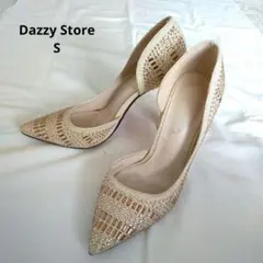 Dazzy Store キラキラ ビジュー パンプス ゴールド S キャバヒールのサムネイル