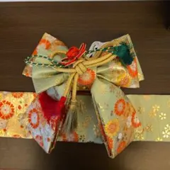 七五三用華やか作り帯び(三歳くらい)と、はこせこセット