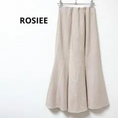 ROSIEE ロングスカート フレア ベージュ ウエストゴム　マキシ丈　韓国製のサムネイル