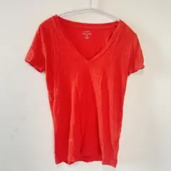 ジェイクルー Ｖネック 半袖 Ｔシャツ 無地 XXS 橙 綿 お出かけのサムネイル