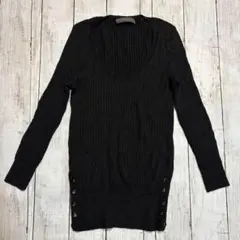 レイビームス セーター ニット ワンピース ブラック 長袖 黒 シンプル モダン