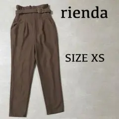古着 rienda カジュアルパンツ ベルト付 サイズXS ブラウンのサムネイル