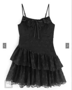 GRL 花柄レースフリルキャミソールミニワンピース[dk1348]