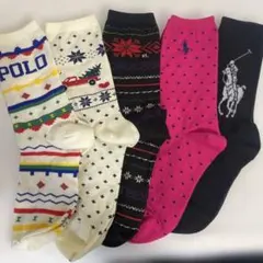 POLO ポロラルフローレン レディースソックス5足セットサイズ24.〜26cm
