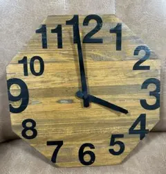 niko and... オリジナル ウッドオクタゴンクロック　木製　時計