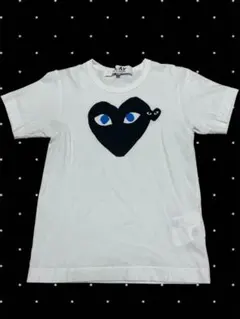 SサイズPLAY COMME des GARÇONS 青目 黒ハート半袖Tシャツ - メルカリ