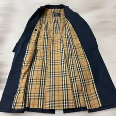 Burberrys 英国製ノバチェックトレンチロングコート ネイビー❣️お値下げ中