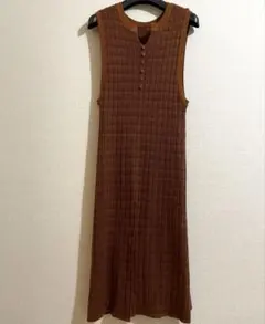 Ray BEAMS（レイビームス） キャミワンピ 重ね着 スリット ニットワンピ