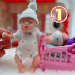 ★新品★リボーンドール＊ミニフルシリコンベビー8センチ女の子