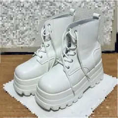 厚底ブーツ レースアップ コスプレ 15cm