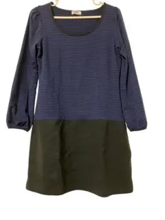 NATURAL BEAUTY BASIC M ネイビー ブラック ワンピース