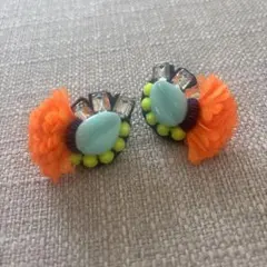 ハンドメイド ビジューイヤリング