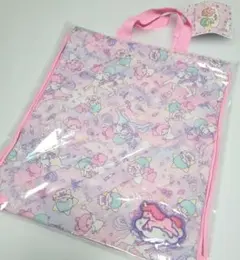 リトルツインスターズ　キルト　ナップサック　ワッペン付き　リュック