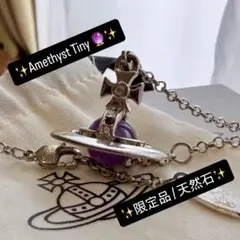 希少/天然石/VivienneWestwoodアメジストタイニーオーブネックレス