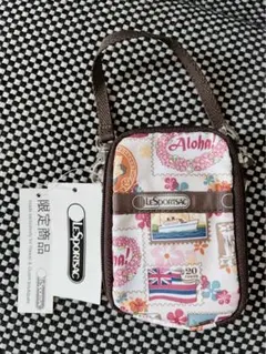 【新品】レスポートサックハワイ限定ポーチスクエアダブルデジカメケースコスメバッグ