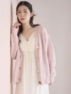 SNIDEL HOME　スナイデルホーム ケーキ釦ニットカーディガン