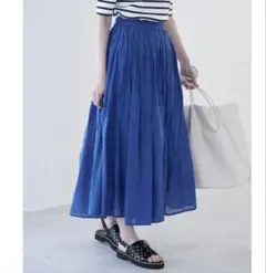 完売品‼️ROPE PICNIC INDIA ギャザースカーチョ ブルー　Mサイズのサムネイル