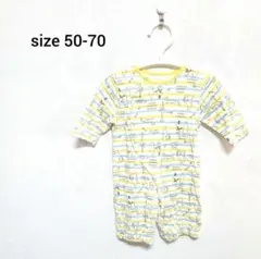 ❣️詰め放題対象❣️ノーブランド☆　男女兼用　ロンパース　ホワイト　50-70