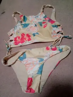 ROXY ロキシー フラワープリント セパレート水着　ビキニ　Lサイズ