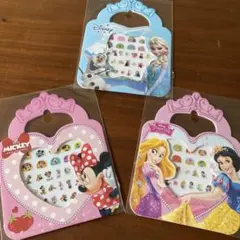 【新品未使用】ディズニー キッズネイルシール プリンセス 3枚セット