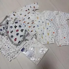 ベビー肌着 5枚セット ミキハウス ホットビスケット 新生児　ガーゼハンカチ