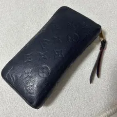ヴィトン アンプラント ネイビー レッド 長財布 ジッピーウォレット