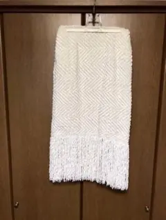 LagunaMoon ラグナムーン モールツイード フリンジスカート