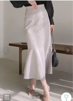 【サイト完売色】ロイヤルパーティー ビジュー付きマーメイドスカート