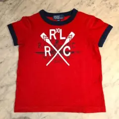 ラルフローレン Tシャツ 2T 90 赤 ロゴ プリント 半袖 キッズ 男の子
