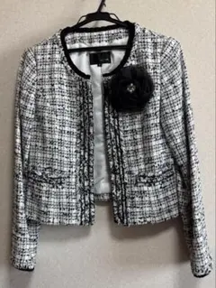 【卒入学式】anyFAM ノーカラーツイードジャケット