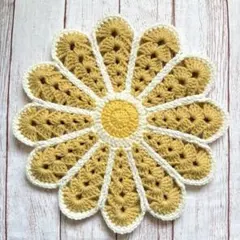 くすみ黄色　円座　クッション　マット　チェアパッド　おざぶ　椅子カバー　花座布団