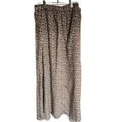 ジーユー　フラワープリント ロングスカート ブラウン　SP3-33