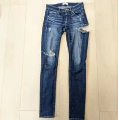 GYDA　SIDE RIPPED　スキニーデニム　ダメージ　Sサイズ