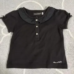 bebe べべ えり付き Tシャツ ブラック 90のサムネイル