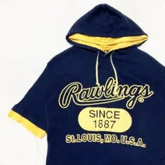 【極美品】ローリングス ダブルフードワッフルパーカー L 日本製サーマルTシャツのサムネイル