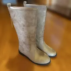 【新品】ベージュ スエード風 ロングブーツ　22.5センチ