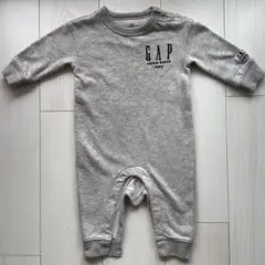 babyGAPロンパース カバーオール グレー 長袖 70cm