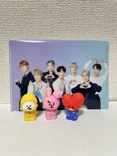 BT21 マンネラインキャラ　ソフビ3体セット＆BTSミニファイル