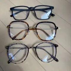 1つ追加　伊達メガネまとめ売り4つ