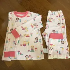 【110】ユニクロ　長袖パジャマ　キディア　ディズニープリンセス