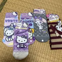 ハローキティ・マイメロディ靴下5足セット