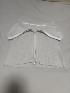 フロントジップ リブニット ノースリーブのサムネイル