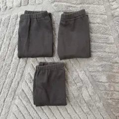 ユニクロベビー エアリズム7分丈レギンス　3枚セット ダークグレー 夏用