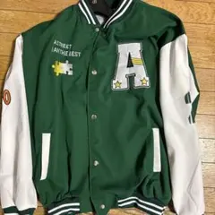 緑色スタジャン A刺繍入り