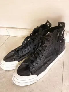 DIESEL ディーゼル メンズ ダメージデニム ハイカットスニーカー